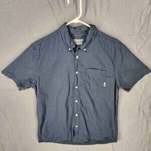Eddie Bauer Shirt Mens M Blue Button Down Short Sleeve